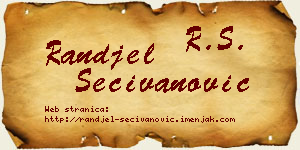 Ranđel Sečivanović vizit kartica